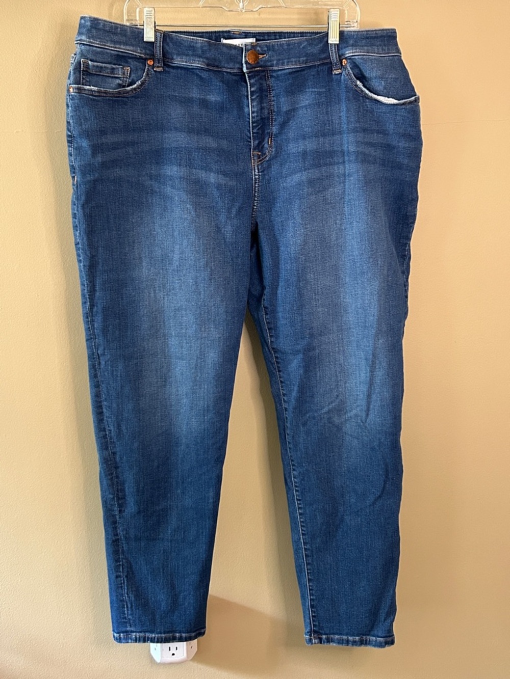 Lane Bryant Dark Blue Cropped Slim Jeans